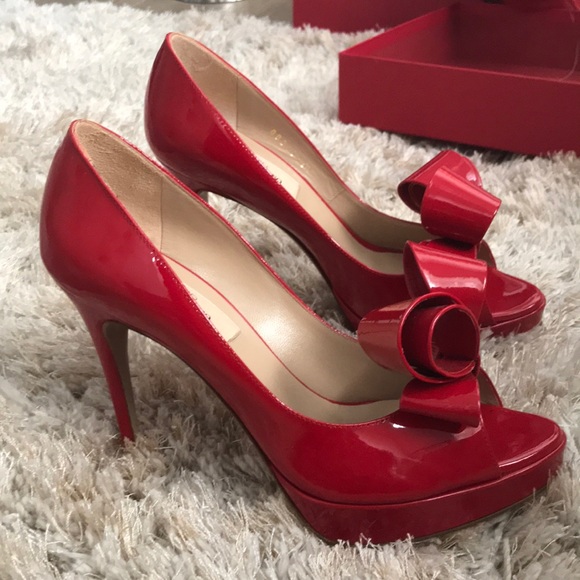Patent leather d’Orsay Valentino platform pumps - Picture 2 of 7